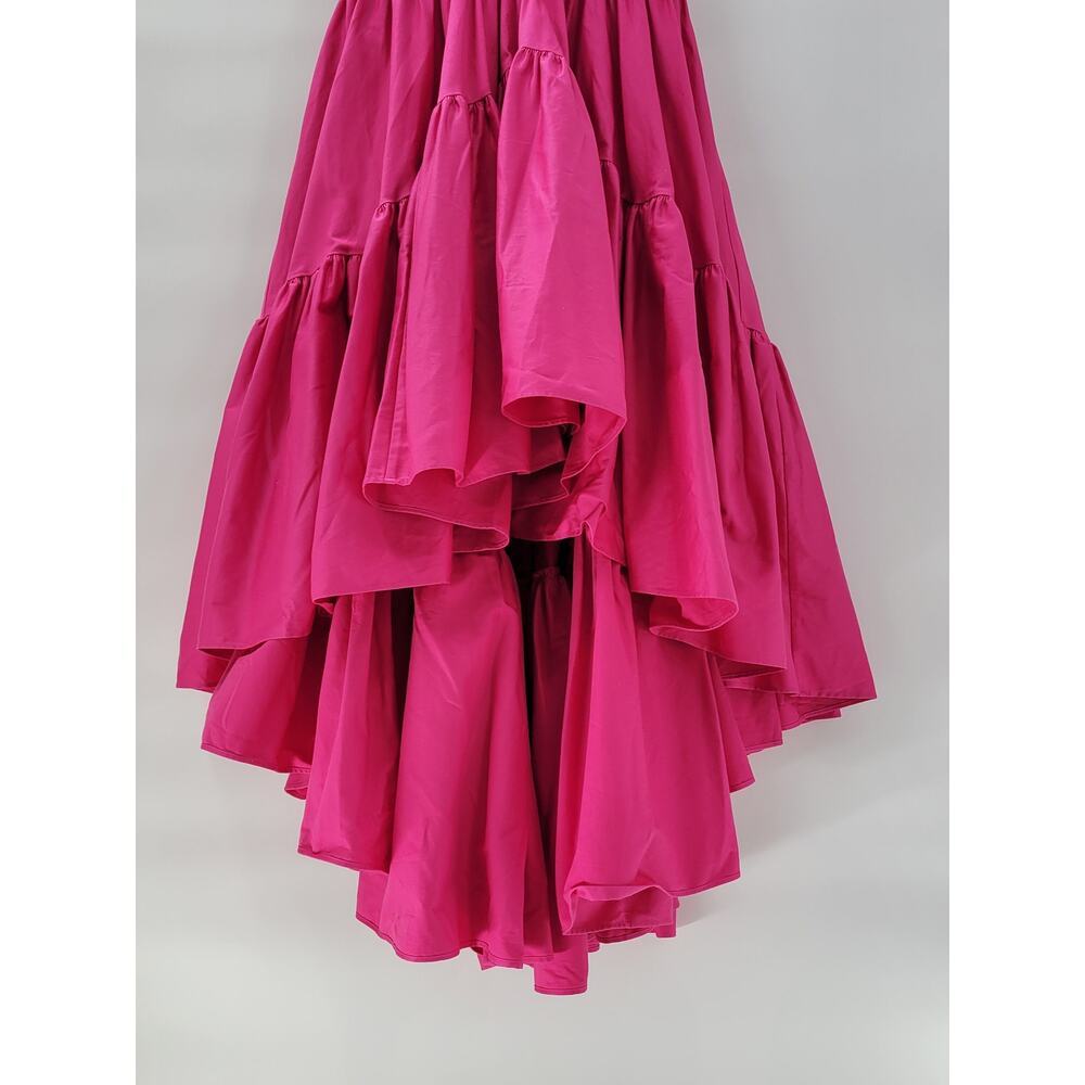 Making the Cut Designer Sienna High Low Dress Medium Magenta Ruffle Flounce New - Picture 14 of 16